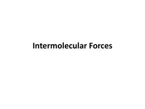 Intermolecular Forces - Gordon State College