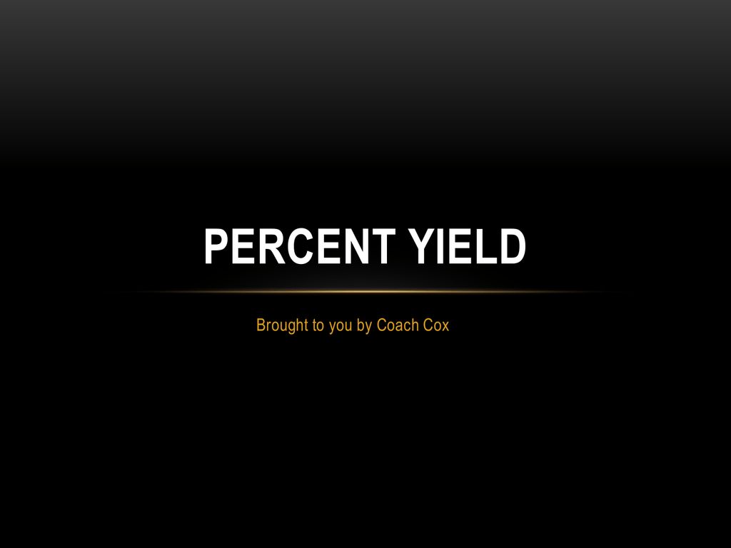 percent-yield