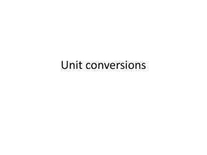 Unit conversions for stochastic simulations