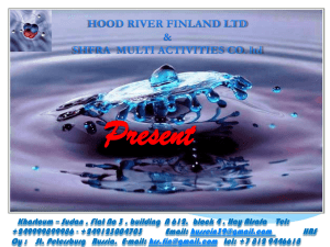 HOOD RIVER FINLAND SHFRA MULTI ACTIVITES LTD Co. Ltd & A