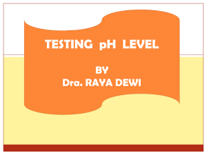 TESTING pH LEVEL