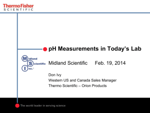 pH Measurements in Today`s Lab