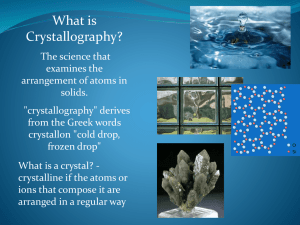 What is Crystallography?