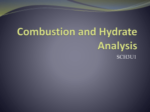 Combustion and Hydrate Analysis