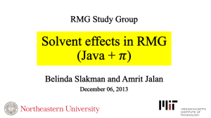 Solvent Effects in RMG