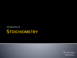 Stoichiometry revised