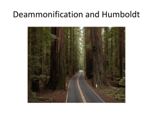 Deammonification and Humboldt