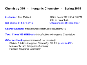 Chapter 1 - Review of chemical bonding