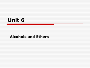 unit 6 alcohols