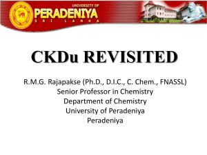 Prof. Gamini Rajapakse`s review of Chronic Kidney - dh