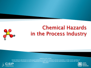 Chemical Hazards in the Process Industry - CSP