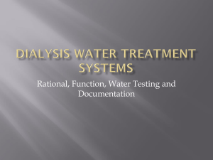 Dialysis Water Treatment Systems