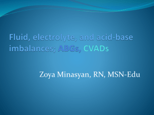 Fluid,electrolyte, and acid base imbalance