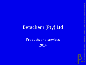 Presentation - Betachem (Pty) Ltd