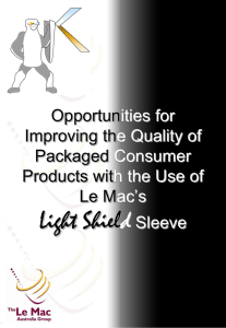 Le Mac Light Shield Presentation - the Packaging Council of Australia
