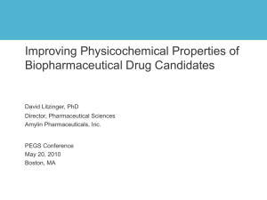 Improving Physicochemical Properties of Biopharmaceutical Drug