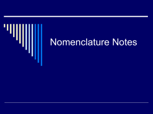 Nomenclature Lecture