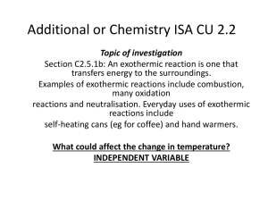 Additional or Chemistry ISA CU 2.2