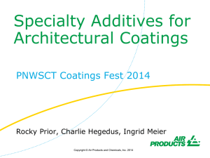 T3A) Specialty Additives for Waterborne Architectural Coatings