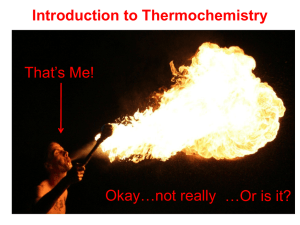 PPT: Intro to Thermochemistry