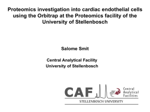 Proteomics investigation into cardiac endothelial