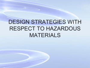 design strategies with respect to hazardous materials