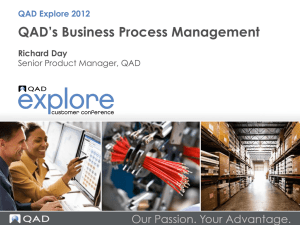 QAD`s Business Process Management