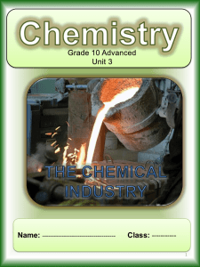 The Chemical industry