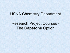 USNA Chemistry Department The Capstone Option