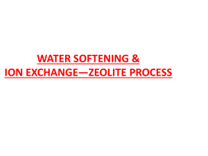 WATER SOFTENING & ION EXCHANGE*ZEOLITE