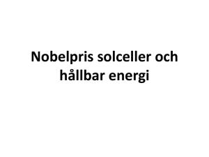 Nobelpris solceller och hållbar energi