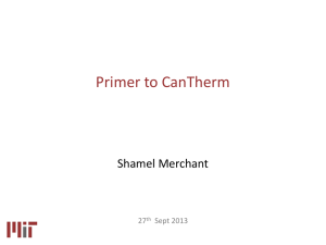 Introduction to CanTherm