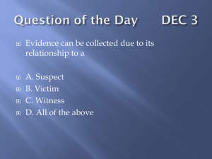 Chapter 3 Physical Evidence A