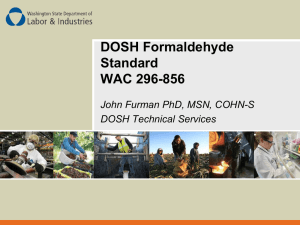 DOSH Formaldehyde Standard WAC 296-856
