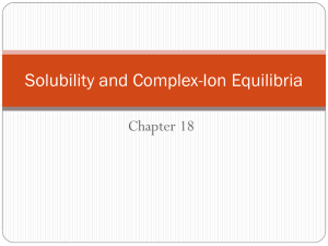 Solubility and Complex