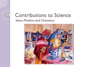 Islamic Thought – Muslim Contribution – Chemistry