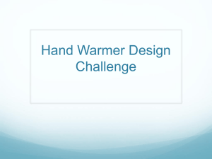 Hand Warmer Design Challenge