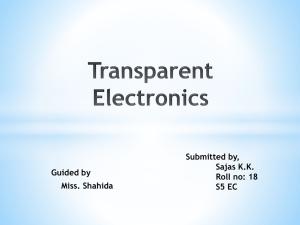 Transparent Electronics Seminar