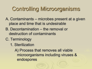 Controlling Microorganisms PowerPoint