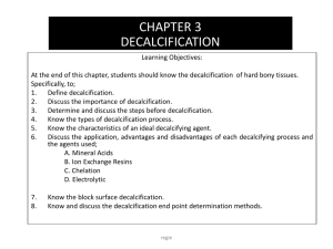 Chapter 3: DECALCIFICATION