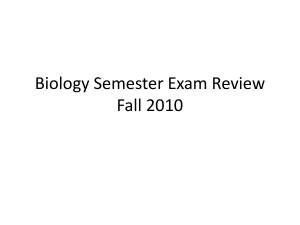 Biology Fall Term Semester Exam Review