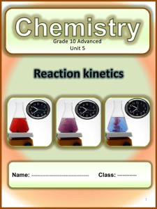 Reaction kinetics