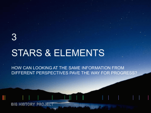 Stars and Elements - Big History Project