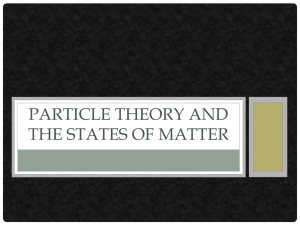 Particle Theory of Matter