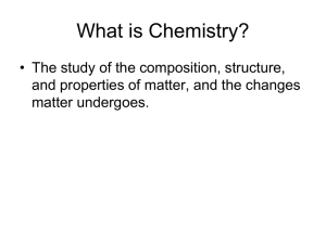 What is Chemistry?
