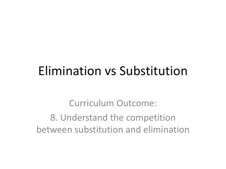 Elimination Vs Substitution