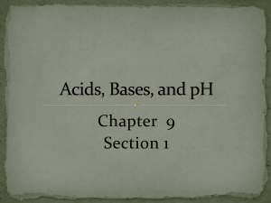 Acids, Bases, and pH