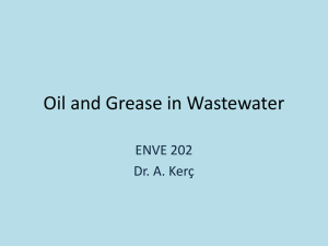 Oil and Grease in Wastewater