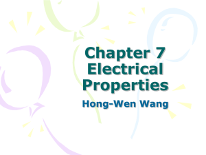 Chapter 7 Electrical Properties Hong
