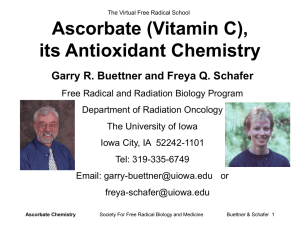 The Antioxidant Chemistry of Ascorbate (Vitamin C)